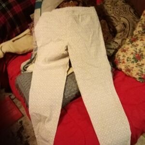 White Patterned Pants